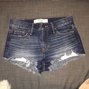 high rise Abercrombie denim shorts
